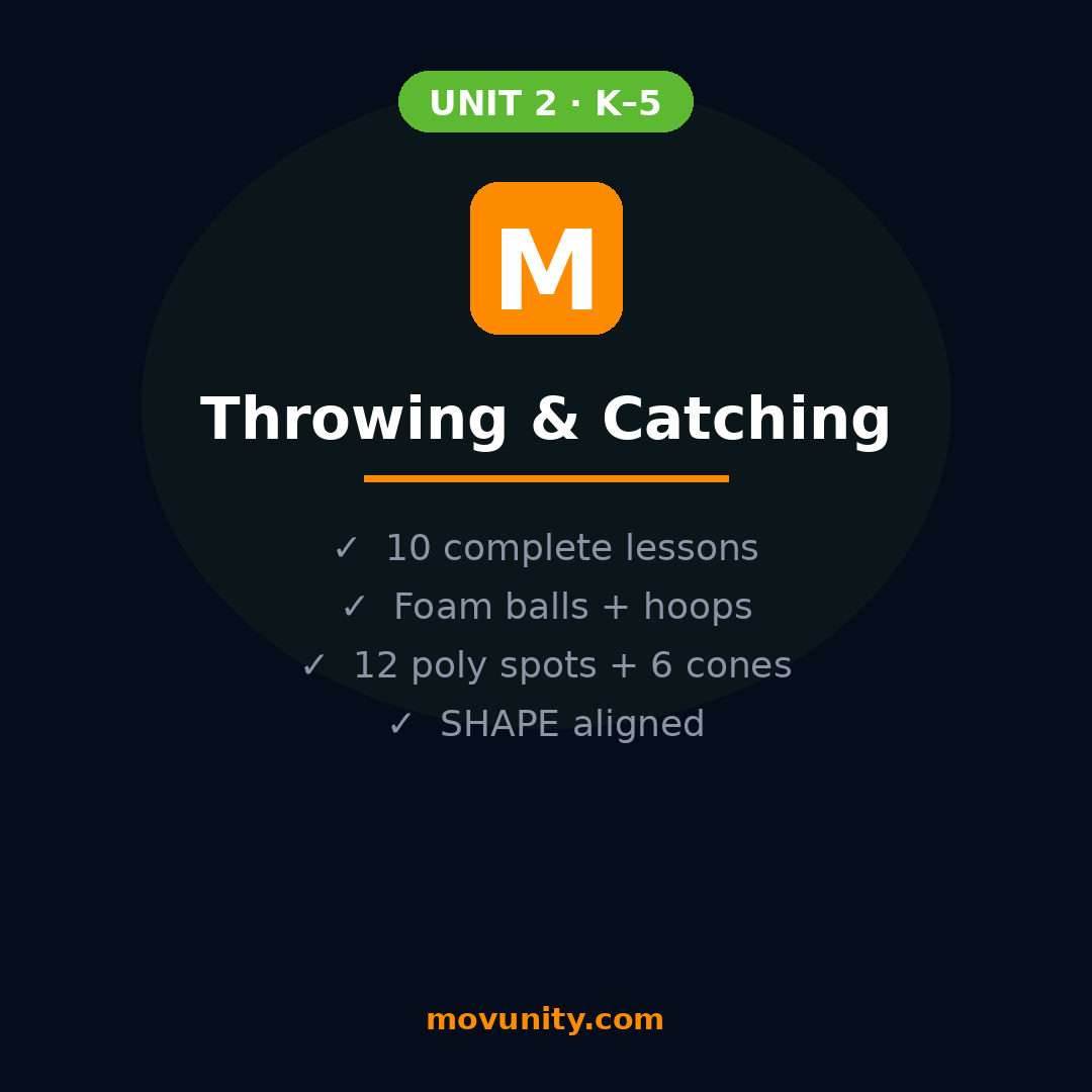 Movunity Throwing & Catching Kit — Unit 2 | K–5 PE Curriculum + Equipment